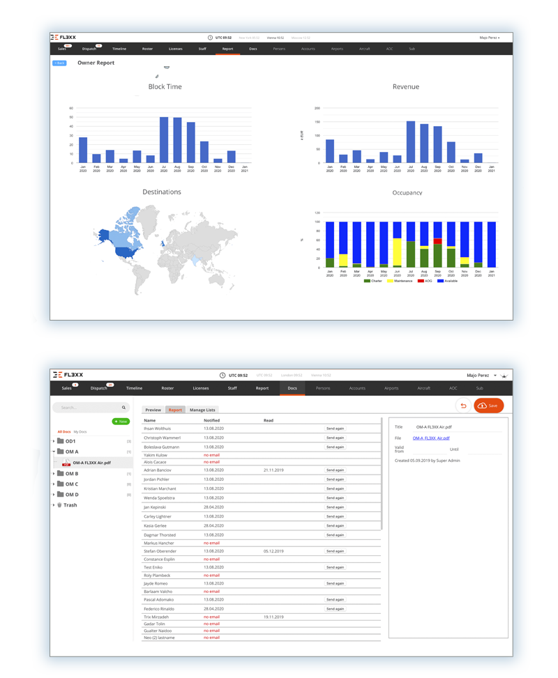 Reports Screens