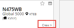 Opening an Aircraft and the related Crew from the timeline Flights