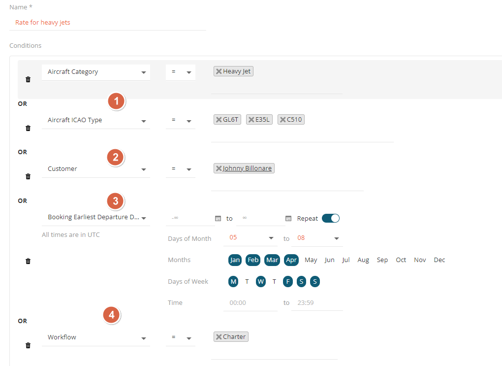Setting Conditions and Pricing Items