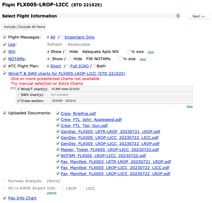 Collecting and Uploading Flight Documents