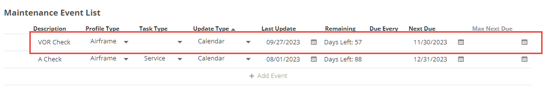A description on how to activate the VOR Check feature, how it gets documented and how the system auto creates the related tracking in Maintenance