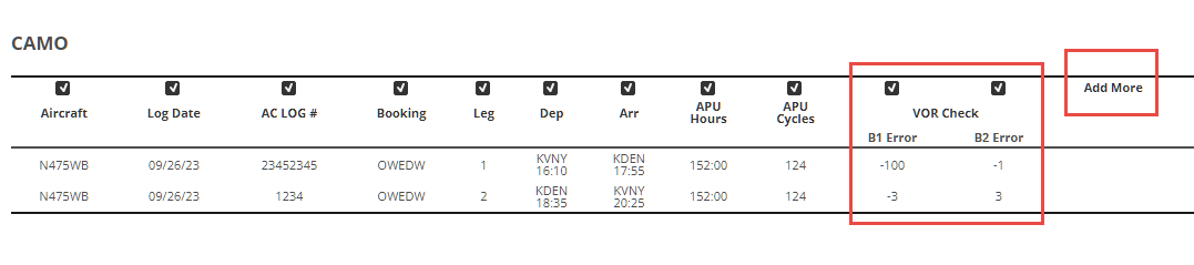 A description on how to activate the VOR Check feature, how it gets documented and how the system auto creates the related tracking in Maintenance