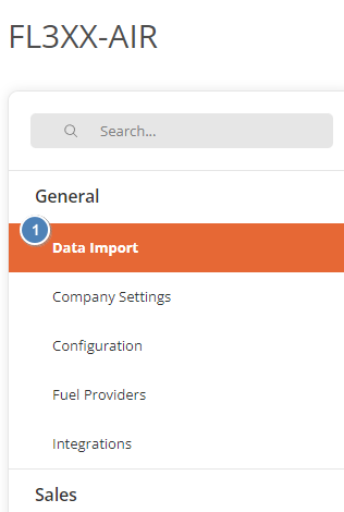 Accessing the Data Import Section