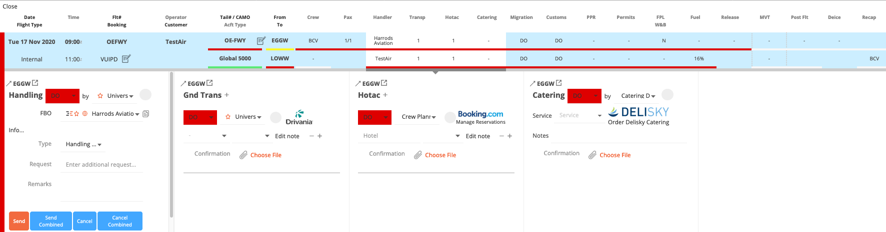 Status "by" Trip Support